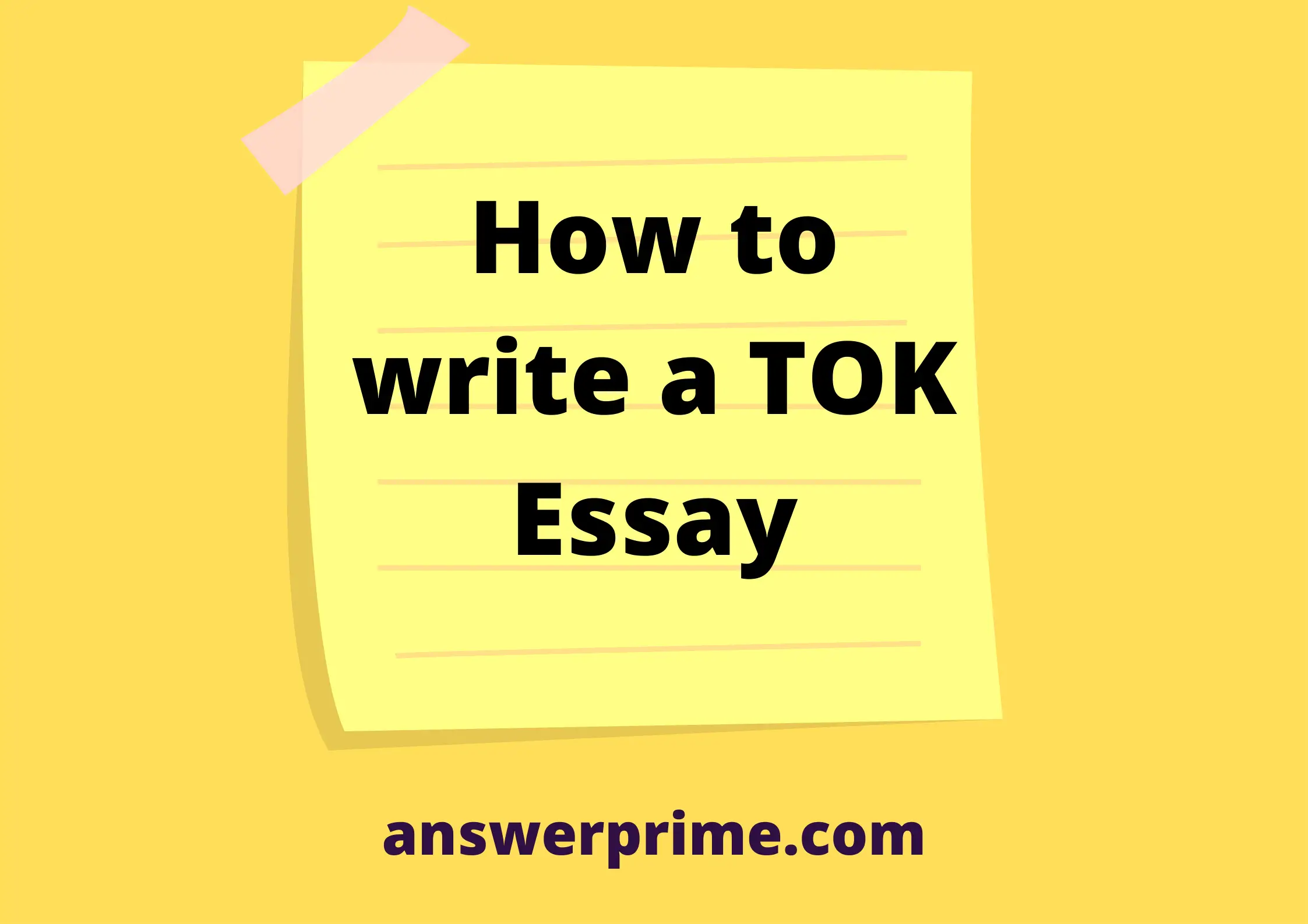 How to write a TOK Essay