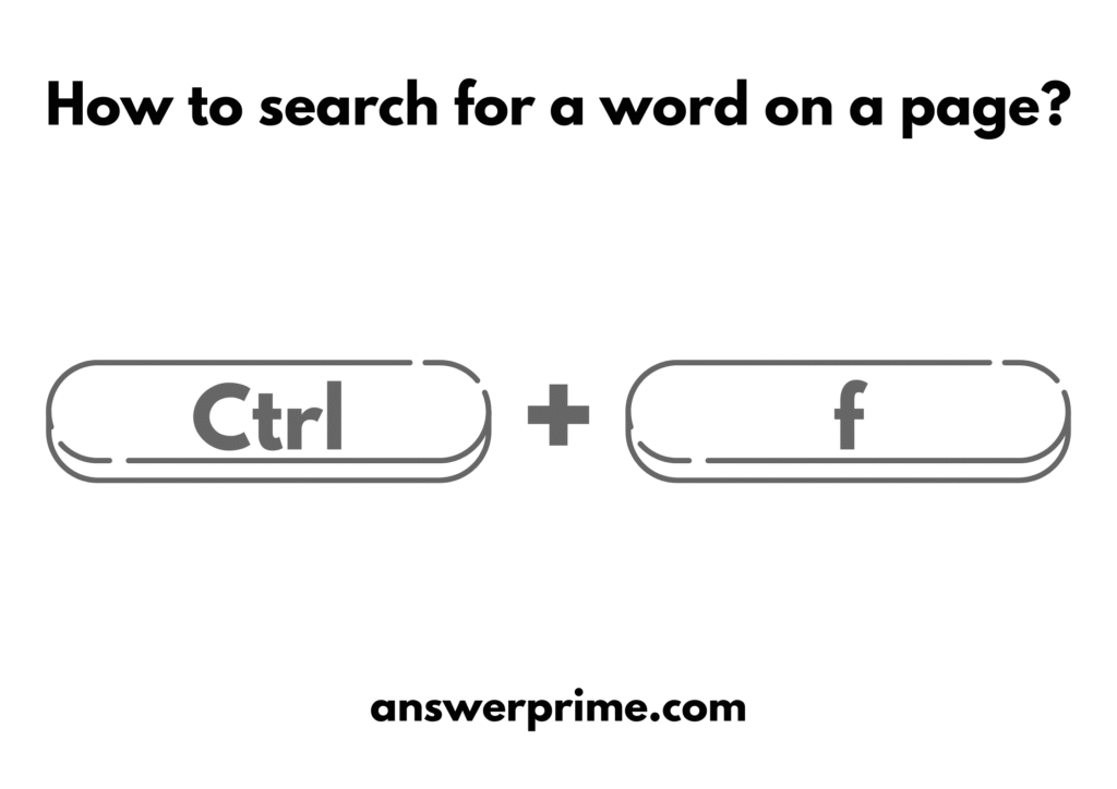 How to search for a word on a page?