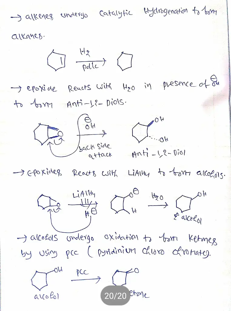 Identify the reagents needed to carry out each transformation. [1] LIAIH4 (21 H,0 PCC но, но mCPBA Na NH3 НСОН H2O, HO 20-0 pro hace PBr3 H2 Lindar catalyst Br2 KMnO4 H20, HO Reset