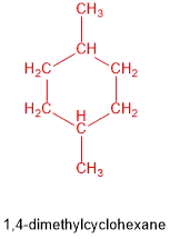 Draw the structure of the cycloalkane 1, 4-dimethylcyclohexane. Draw the molecule on the canvas by choosing buttons from the Tools (for bonds), Atoms, and Advanced Template toolbars. The single bond is active by default. Include all hydrogen atoms