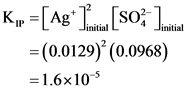 For which of the following mixtures will Ag2SO4(s) precipitate?









150.0 mL of 0.10 M Na2SO4(aq) and 5.0
mL of 0.20 M AgNO3(aq)
150.0 mL of 0.10 M Na2SO4(aq) and 5.0 mL of 0.30 M AgNO3(aq)
150.0 mL of 0.10 M Na2SO4(aq) and 5.0 mL of 0.40 M AgNO3(aq)
150.0 mL of 0.10 M Na2SO4(aq) and 5.0 mL of 0.50 M
AgNO3(aq)